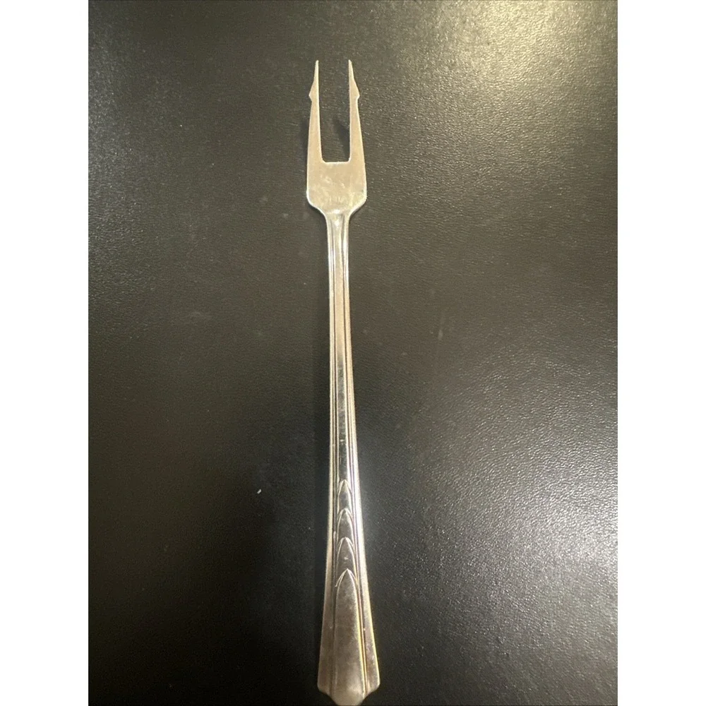 Vintage Short Handle Pickle Olive Fork EKS7 STAINLESS‎ by EKCO USA